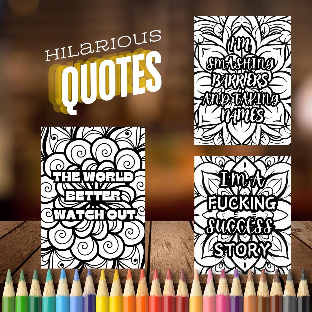 Swearing Color Book| Swearing Affirmation Coloring Pages|Affirmations|Stress Relief|Printable Coloring Pages| Digital Download