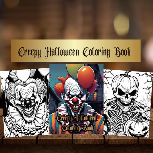 Scary Halloween Coloring Book| Scary| Spooky| Halloween| Teens & Adults| Printable Coloring Pages| Digital Download