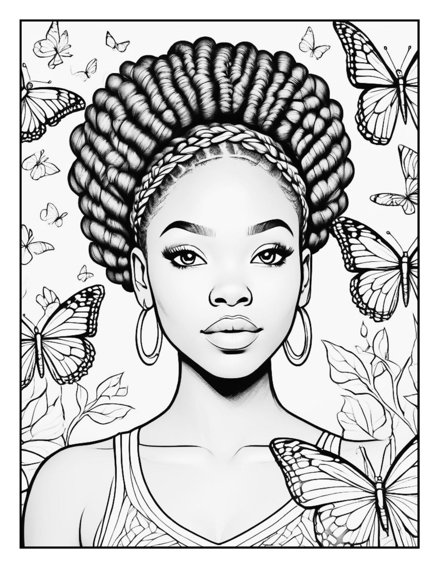 Black Girl Magic Coloring Book| Teen Girl Coloring Pages|Printable Coloring Pages for Children & Adults | Digital Download