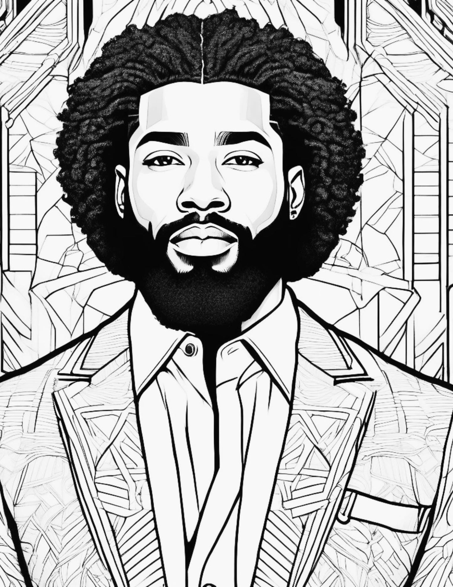Strong Black Men Coloring Pages -Muscular Athletes, Bodybuilding, Power, Strength, Inspirational Art for Adults & Teens - Instant Downlo