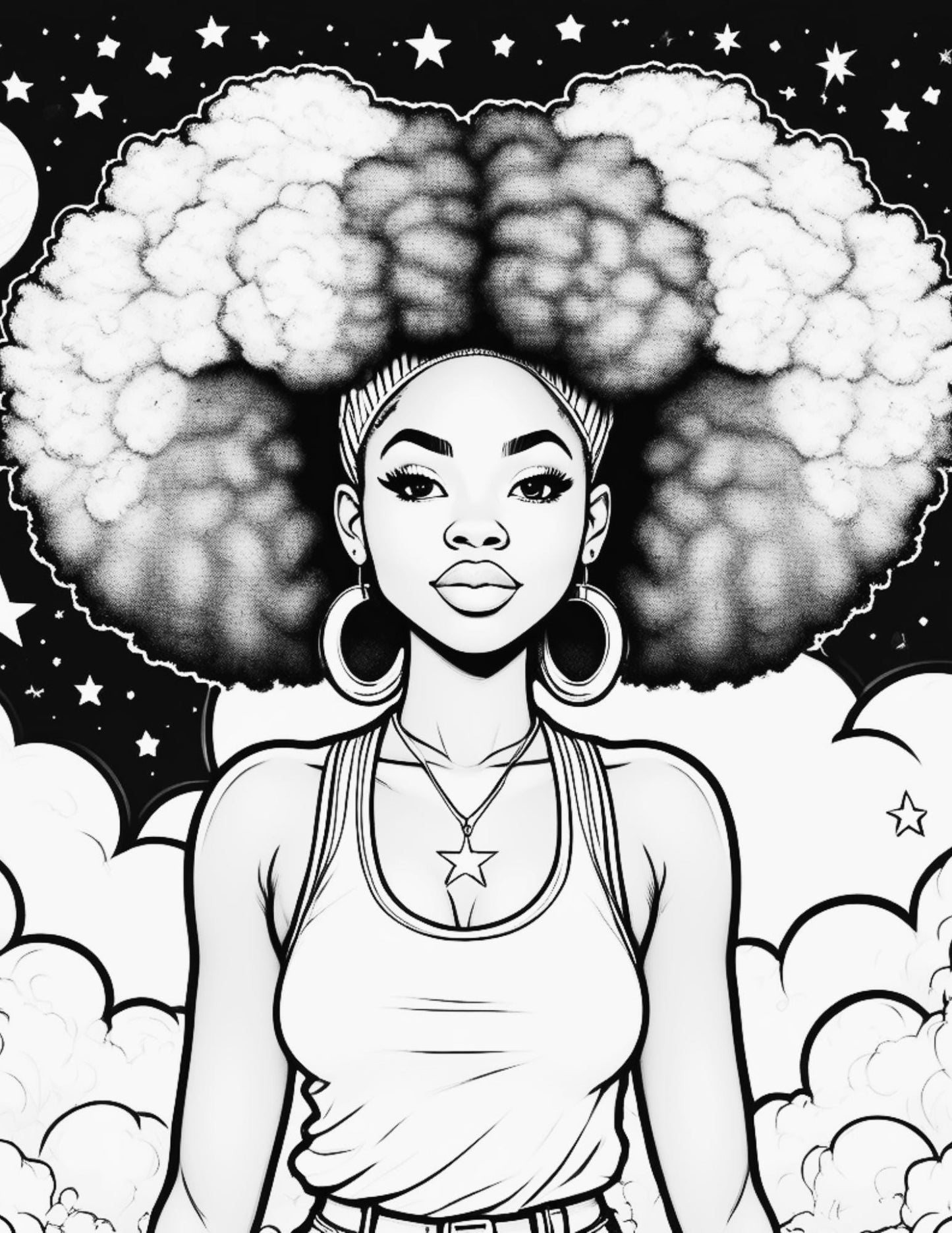 Women Hairstyles Coloring Book| Black Women | Girls, Adults & Teens Printable Coloring Pages| Digital Download