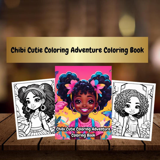 Chibi Girls Coloring Pages|Digital Download | Cute Kawaii Characters|Fun Printable Art for Kids & Adults| Stress Relief