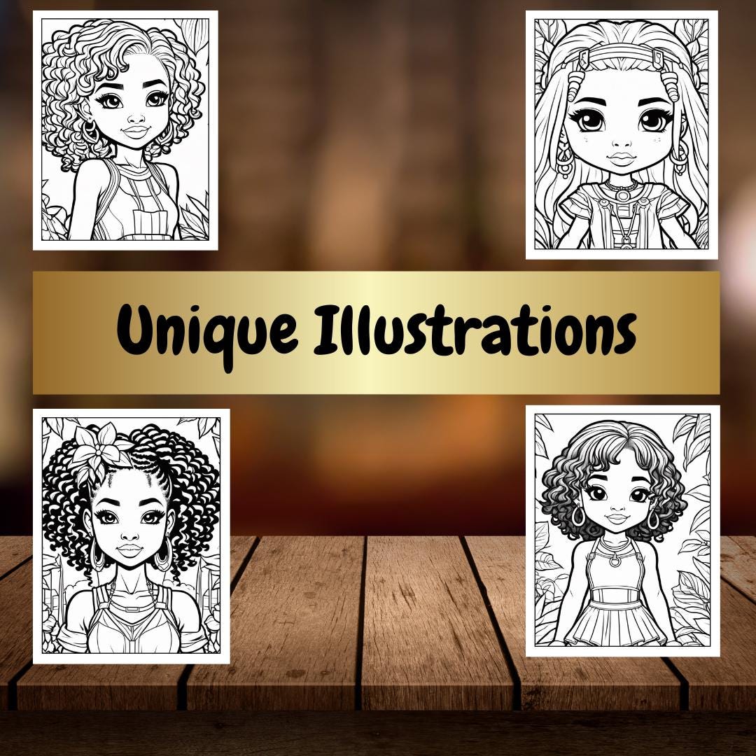 Chibi Girls Coloring Pages|Digital Download | Cute Kawaii Characters|Fun Printable Art for Kids & Adults| Stress Relief