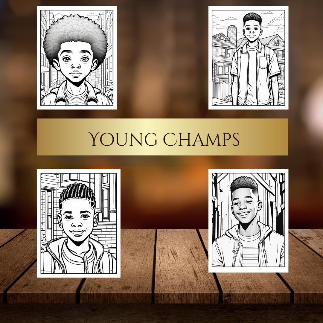 Black Boy Coloring Book| Uplifting Digital Download for Boys| Positive| Empowering| Inspirational| Self-Love|Fun Coloring Pages