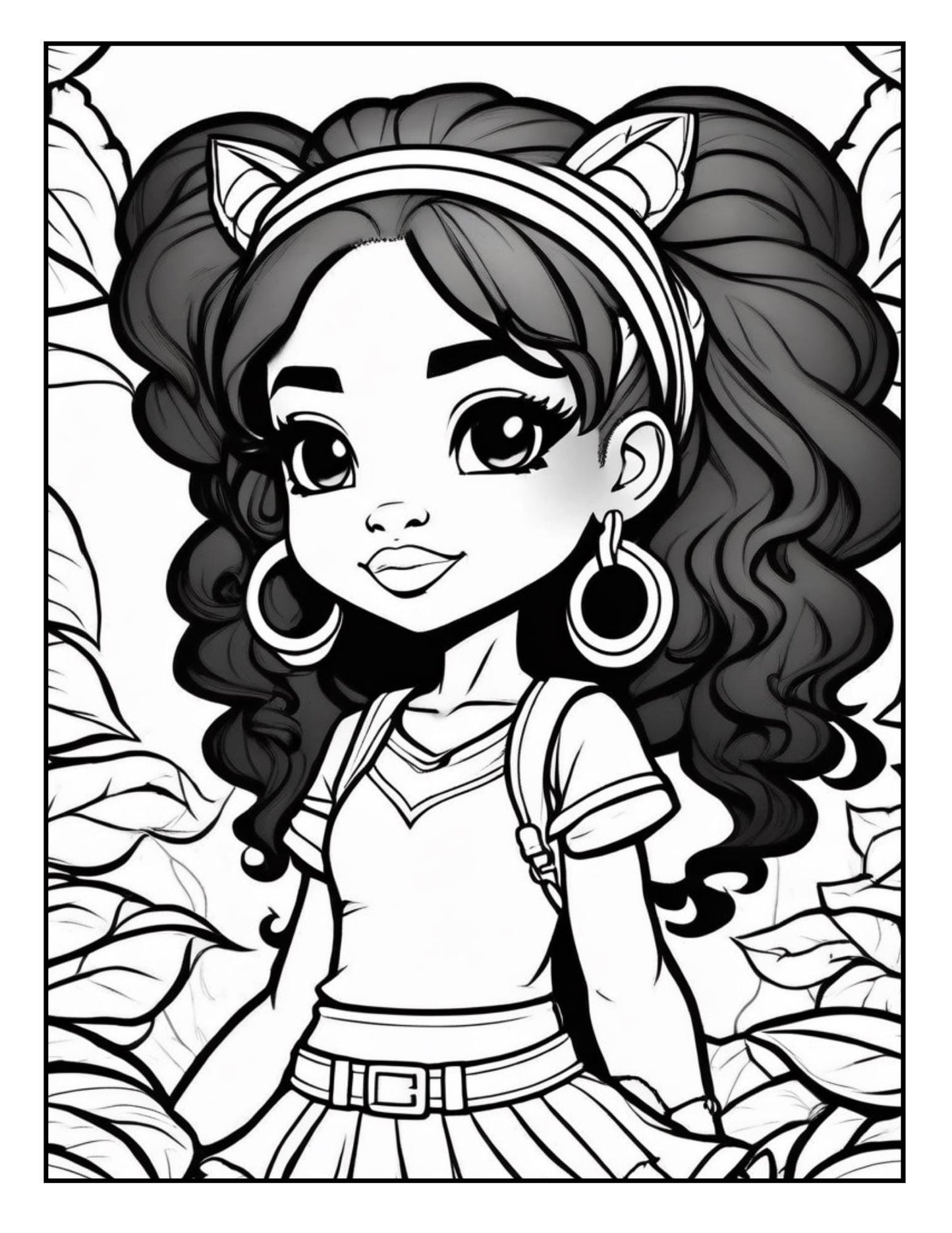 Chibi Girls Coloring Pages|Digital Download | Cute Kawaii Characters|Fun Printable Art for Kids & Adults| Stress Relief