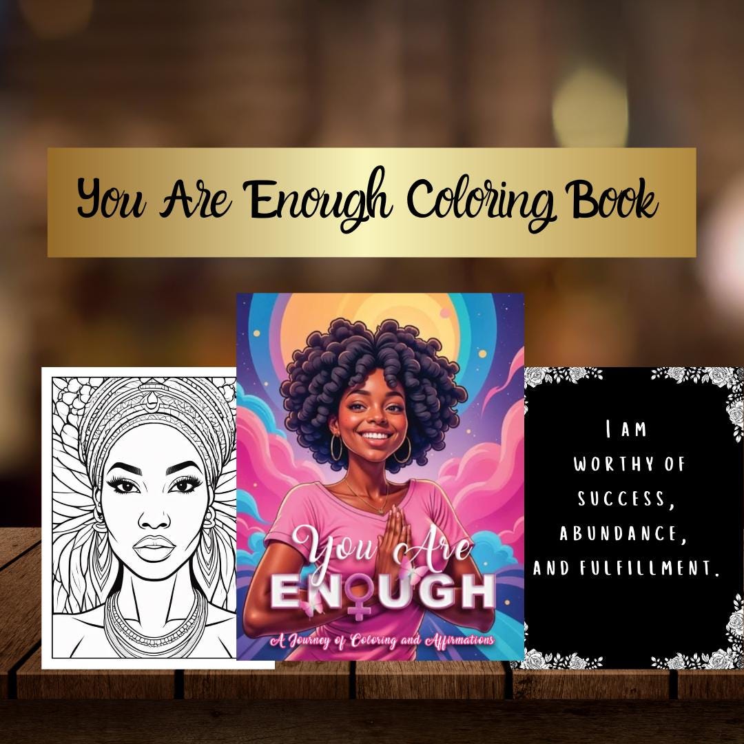 Affirmation Coloring Pages| Digital Download| Inspirational & Uplifting Designs for Stress Relief| Self-Love| Positive Mindset