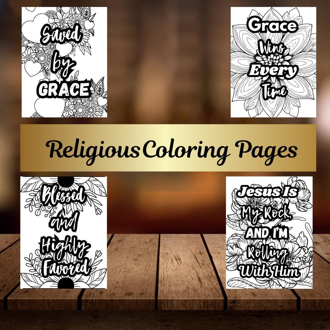 Christian Affirmation Coloring Pages | Bible Verse Printables | Faith-Based Coloring for Adults & Kids | Uplifting Spiritual Art